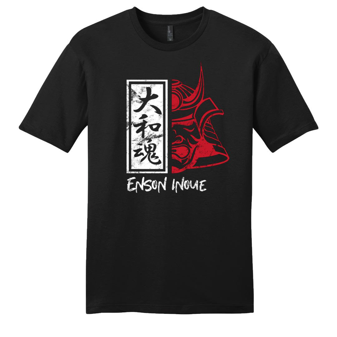 PSD du cadre du guerrier samouraï représentant un guerrier samurai stylisé je T-shirt tatouage